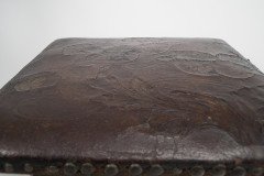 Liberty & Co., an Arts & Crafts Moorish Oak Stool with Embossed Leather Seat - Thumbnail 14