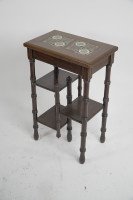 Thomas Jeckyll. A Pair of Anglo-Japanese Side Tables Inset with Sunflower Tiles - Thumbnail 4