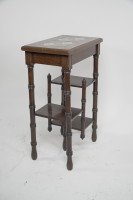 Thomas Jeckyll. A Pair of Anglo-Japanese Side Tables Inset with Sunflower Tiles - Thumbnail 5