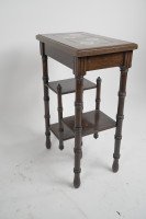 Thomas Jeckyll. A Pair of Anglo-Japanese Side Tables Inset with Sunflower Tiles - Thumbnail 6