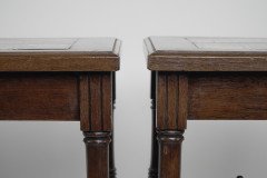 Thomas Jeckyll. A Pair of Anglo-Japanese Side Tables Inset with Sunflower Tiles - Thumbnail 14