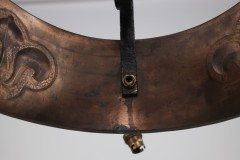M. H. Baillie Scott, Arts & Crafts Handmade Copper & Wrought Iron Ceiling Light - Thumbnail 2