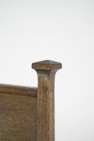 Norman & Stacey Attributed, Arts & Crafts Oak High Back Chair with Shaped Back - Thumbnail 8