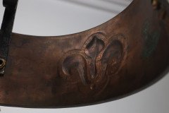 M. H. Baillie Scott, Arts & Crafts Handmade Copper & Wrought Iron Ceiling Light - Thumbnail 4