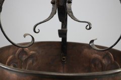 M. H. Baillie Scott, Arts & Crafts Handmade Copper & Wrought Iron Ceiling Light - Thumbnail 5