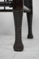 Liberty & Co., a Large Size Walnut Thebes Stool with Ring Turned Legs & Stretchers - Thumbnail 8