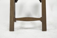 Norman & Stacey Attributed, Arts & Crafts Oak High Back Chair with Shaped Back - Thumbnail 13