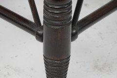 Liberty & Co., a Large Size Walnut Thebes Stool with Ring Turned Legs & Stretchers - Thumbnail 9