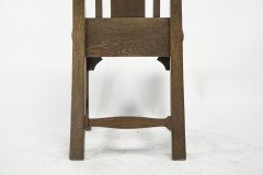 Norman & Stacey Attributed, Arts & Crafts Oak High Back Chair with Shaped Back - Thumbnail 14