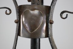 M. H. Baillie Scott, Arts & Crafts Handmade Copper & Wrought Iron Ceiling Light - Thumbnail 8