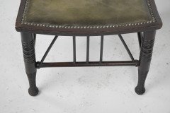 Liberty & Co., a Large Size Walnut Thebes Stool with Ring Turned Legs & Stretchers - Thumbnail 11