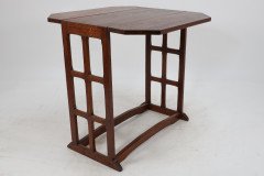 An Arts & Crafts Cotswold School Drop Leaf Dining Table with Lattice Work Ends - Thumbnail 6