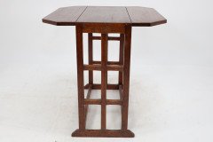 An Arts & Crafts Cotswold School Drop Leaf Dining Table with Lattice Work Ends - Thumbnail 7