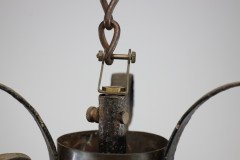M. H. Baillie Scott, Arts & Crafts Handmade Copper & Wrought Iron Ceiling Light - Thumbnail 10