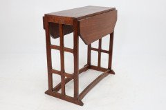 An Arts & Crafts Cotswold School Drop Leaf Dining Table with Lattice Work Ends - Thumbnail 9