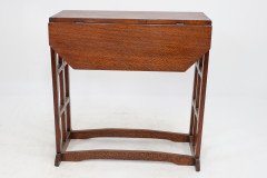 An Arts & Crafts Cotswold School Drop Leaf Dining Table with Lattice Work Ends - Thumbnail 10