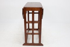 An Arts & Crafts Cotswold School Drop Leaf Dining Table with Lattice Work Ends - Thumbnail 12
