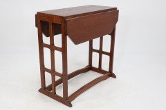 An Arts & Crafts Cotswold School Drop Leaf Dining Table with Lattice Work Ends - Thumbnail 13