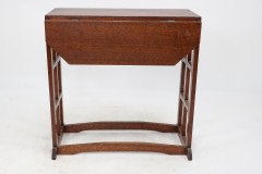 An Arts & Crafts Cotswold School Drop Leaf Dining Table with Lattice Work Ends - Thumbnail 14