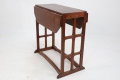 An Arts & Crafts Cotswold School Drop Leaf Dining Table with Lattice Work Ends - Thumbnail 16
