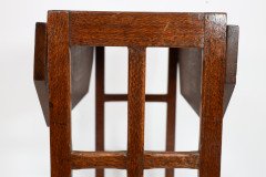 An Arts & Crafts Cotswold School Drop Leaf Dining Table with Lattice Work Ends - Thumbnail 17