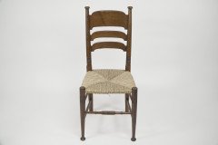 Liberty & Co., A Pair of William Birch Arts & Crafts Oak Rush Seat Dining Chairs - Thumbnail 2