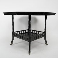 Gillow & Co. probably, Aesthetic Movement Ebonised Walnut Centre Table - Thumbnail 4