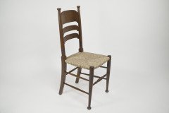 William Birch for Liberty & Co., Pair of Arts & Crafts Oak Rush Seat Chairs - Thumbnail 3