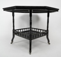 Gillow & Co. probably, Aesthetic Movement Ebonised Walnut Centre Table - Thumbnail 5
