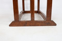 An Arts & Crafts Cotswold School Drop Leaf Dining Table with Lattice Work Ends - Thumbnail 19