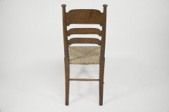 Liberty & Co., A Pair of William Birch Arts & Crafts Oak Rush Seat Dining Chairs - Thumbnail 5