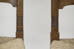 Liberty & Co., A Pair of William Birch Arts & Crafts Oak Rush Seat Dining Chairs - Thumbnail 10