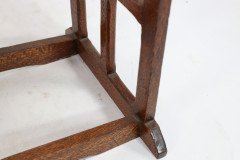 An Arts & Crafts Cotswold School Drop Leaf Dining Table with Lattice Work Ends - Thumbnail 24
