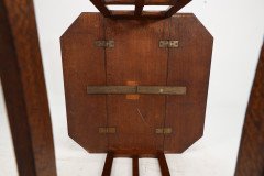 An Arts & Crafts Cotswold School Drop Leaf Dining Table with Lattice Work Ends - Thumbnail 26