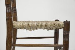 Liberty & Co., A Pair of William Birch Arts & Crafts Oak Rush Seat Dining Chairs - Thumbnail 18