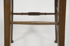 Liberty & Co., A Pair of William Birch Arts & Crafts Oak Rush Seat Dining Chairs - Thumbnail 19