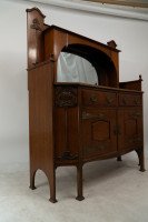 Liberty & Co. Attributed, English Arts & Crafts Oak Sideboard with Carved Decoration - Thumbnail 4