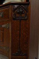 Liberty & Co. Attributed, English Arts & Crafts Oak Sideboard with Carved Decoration - Thumbnail 17