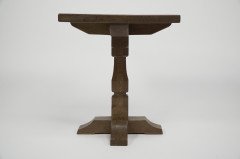 Mouseman In the style of Pair of Arts & Crafts Yorkshire School Oak Side Tables - Thumbnail 3
