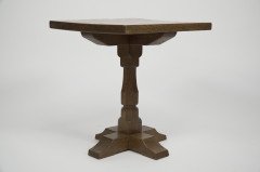 Mouseman In the style of Pair of Arts & Crafts Yorkshire School Oak Side Tables - Thumbnail 4