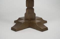 Mouseman In the style of Pair of Arts & Crafts Yorkshire School Oak Side Tables - Thumbnail 9