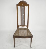 George Walton. A Rare Arts & Crafts Philippines Cane Chair with Serpentine Back - Thumbnail 2