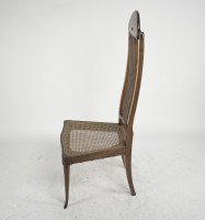 George Walton. Rare Arts & Crafts Philippines Cane Chair with Serpentine Back - Thumbnail 3