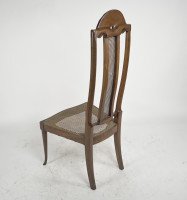 George Walton. Rare Arts & Crafts Philippines Cane Chair with Serpentine Back - Thumbnail 4
