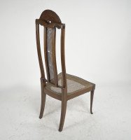 George Walton. Rare Arts & Crafts Philippines Cane Chair with Serpentine Back - Thumbnail 6