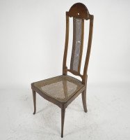 George Walton. A Rare Arts & Crafts Philippines Cane Chair with Serpentine Back - Thumbnail 8