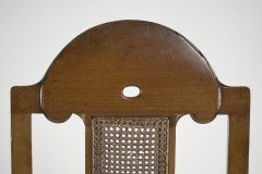 George Walton. Rare Arts & Crafts Philippines Cane Chair with Serpentine Back - Thumbnail 9