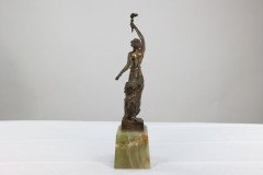 B. V. Fernandez, art Deco Bronze Figure on Onyx Base - Thumbnail 2