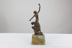 B. V. Fernandez, art Deco Bronze Figure on Onyx Base - Thumbnail 4