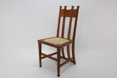 George Montague Ellwood, Made by J. S. Henry, a Pair of Matching Oak Dining Chairs - Thumbnail 4